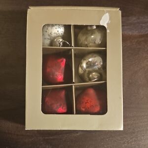 Elegant Holiday Ornament Set - Red and Silver